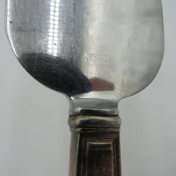 Holmes & Edwards Cake Pie Server Silver Plate Ornate Handle Stainless Blade - Picture 4 of 7